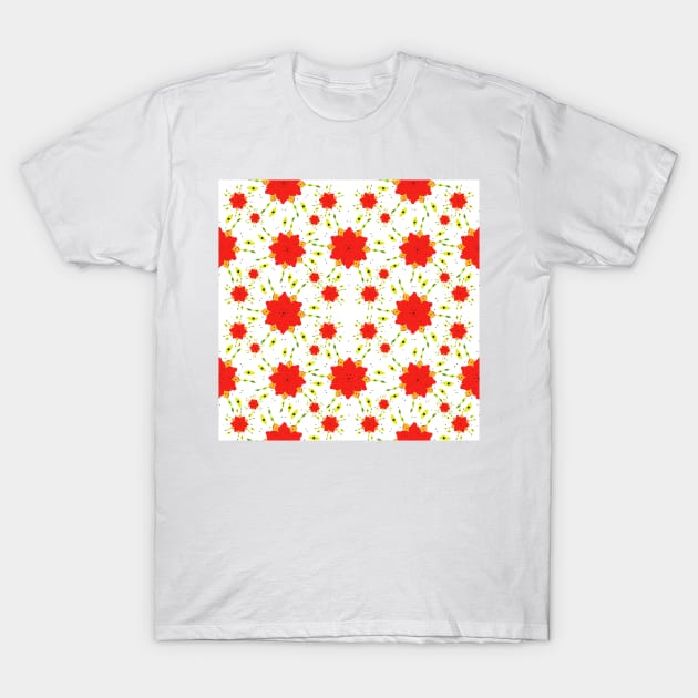 Watercolor Seamless Floral Pattern T-Shirt by Pris25